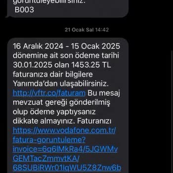 Vodafone'da Yüksek Fatura Ve İnternet Sorunu