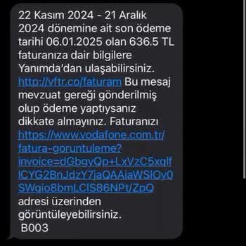 Vodafone'da Yüksek Fatura Ve İnternet Sorunu