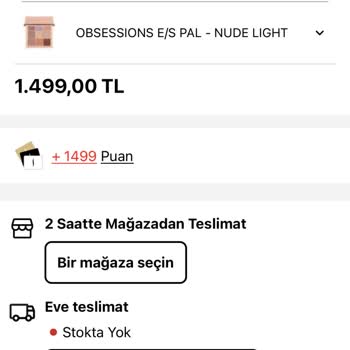 Sephora Eve Teslimat Seçeneğinin Eksikliği!