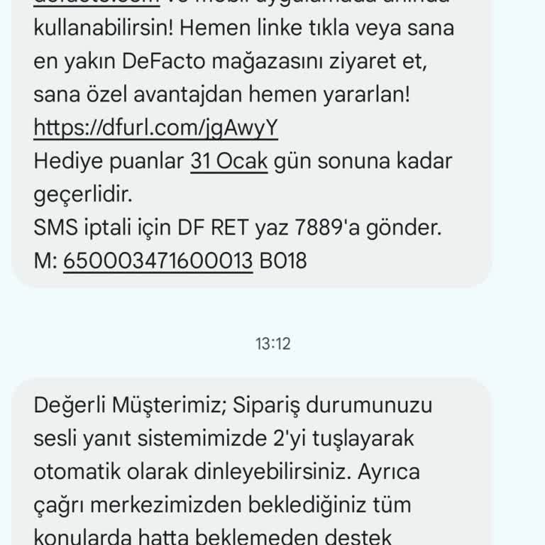 Yanıltıcı Mesajlarla Mağduriyet