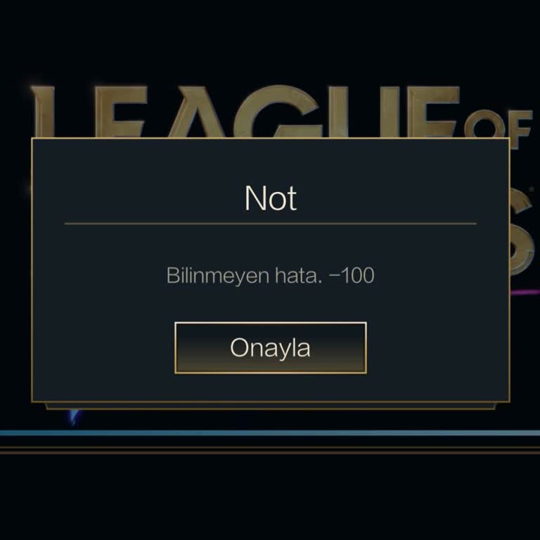 Wild Rift'e Giriş Sorunu: Bilinmeyen Hata -100