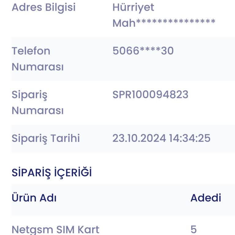 Ücret İadesi Yapılmayan Sipariş Ve İletişim Sorunu