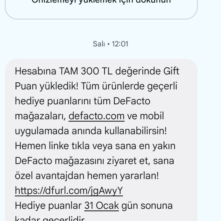Yanıltıcı Hediye Puan Mesajları: DeFacto'dan Beklenmedik Sürpriz