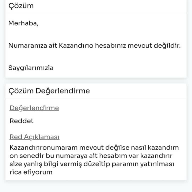 Kazandirio Çekiliş Ödülü Sorunu