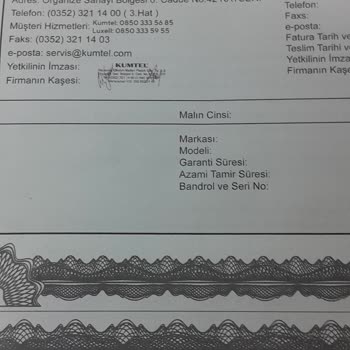 Kumtel Fırın Sigorta Sorunu Ve Ampul Arızası