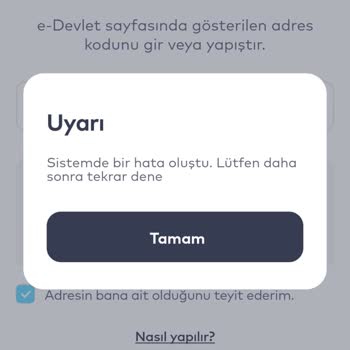 Hesap Onaylama Sorunu Ve Sürekli Hata