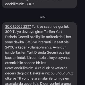 Turkcell Yurt Dışı Paket Ücreti Şoku