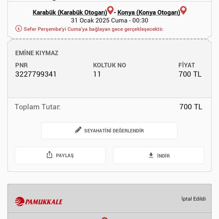 Yanlış Tarihli Bilet Ve Çözüm Beklentisi