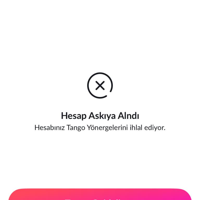 Tango Live Hesabımın Askıya Alınma Sebebi Nedir?