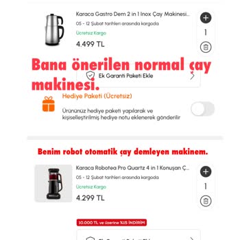 Karaca'dan Alınan Çay Makinesi Arızaları Ve Çözüm Süreci Sorunları