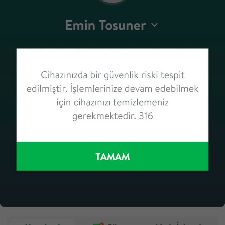 TEB Mobil Uygulamasında 316 Hata Kodu Ve Virüs Uyarısı Sorunu