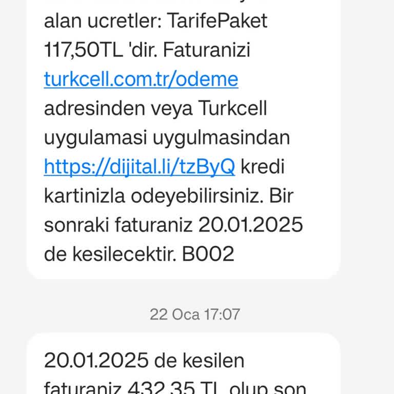 Turkcell'de Beklenmedik Yüksek Fatura Şoku