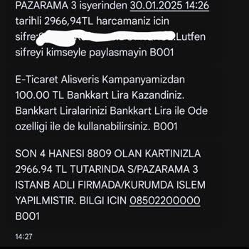 Sipariş Oluşturulmadı, Para İadesi Talep Ediyorum