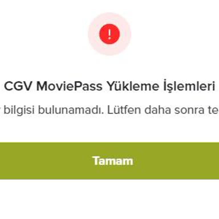 CGV Para Barkod Yükleme Sorunu Ve İletişimsizlik