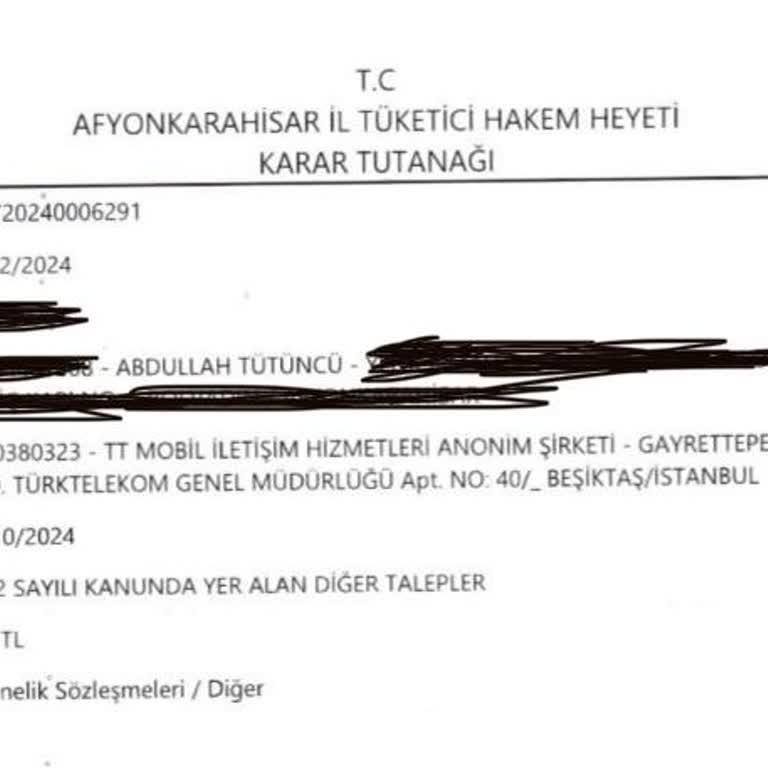 Türk Telekom'un Ödeme Gecikmesi Mağduriyeti