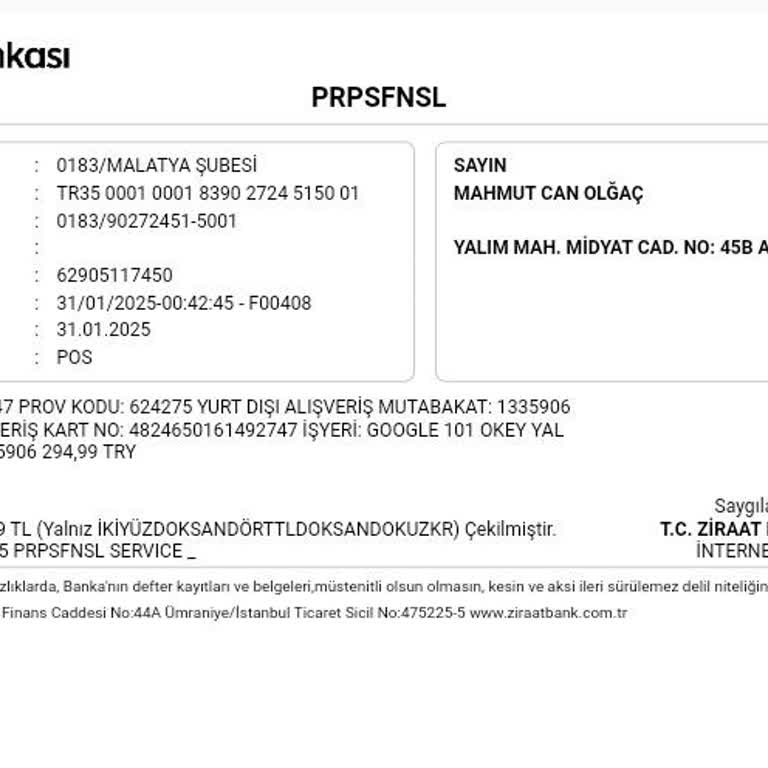 Yatırılan Para İçin İade Talebi