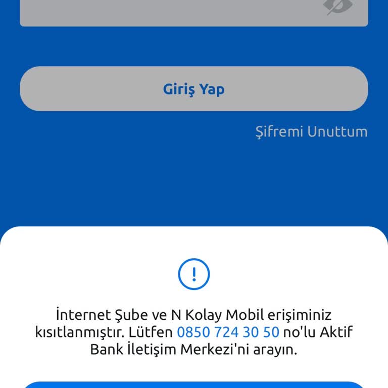 Mobil Ve İnternet Bankacılığına Kısıtlama Sorunu