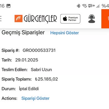 Gürgençler Firmasında İptal Edilen Siparişin Ücreti İade Edilmiyor