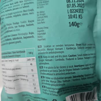 Tadım Kaju Fıstığı Ürün Bilgileri Belirsizliği