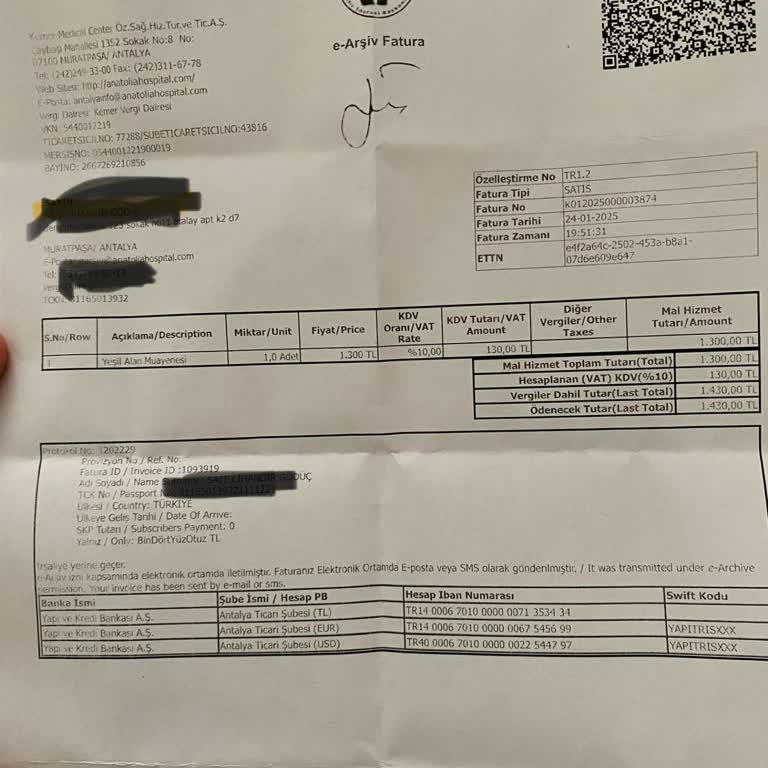 Haksız Acil Muayene Ücreti İadesi Talebi