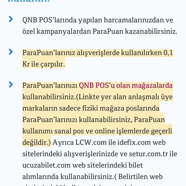 QNB Finansbank ParaPuan Kullanım Sorunu