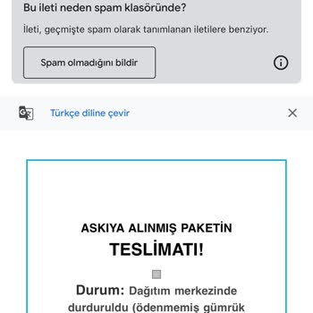Yanlış Sipariş Bildirimi Ve Hatalı Takip Numarası Sorunu