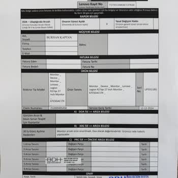 Lenovo Garanti Ve Müşteri Hizmetleri Hayal Kırıklığı