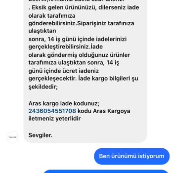 Eksik Ürün Ve Yetersiz Müşteri Hizmeti