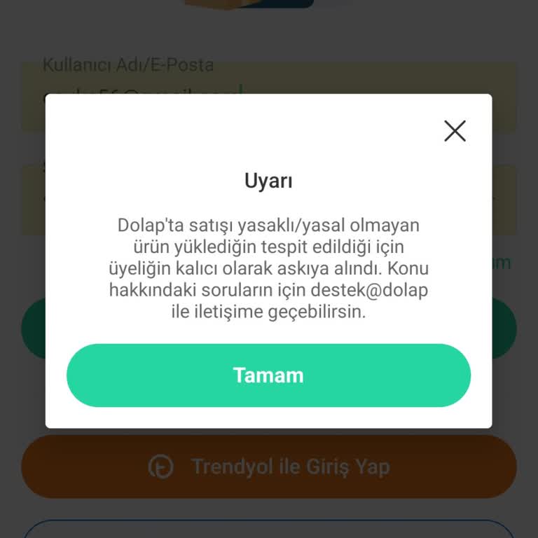 Dolap Hesabım Haksız Yere Askıya Alındı