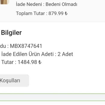 İade Sürecinde Yaşanan Gecikme Ve Müşteri Hizmetleri Sorunu