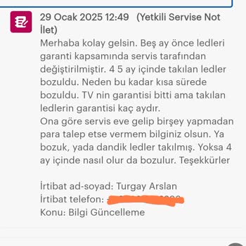 Grundig TV LED Arızası: Garanti Süresi Ve Müşteri Memnuniyeti Sorunu