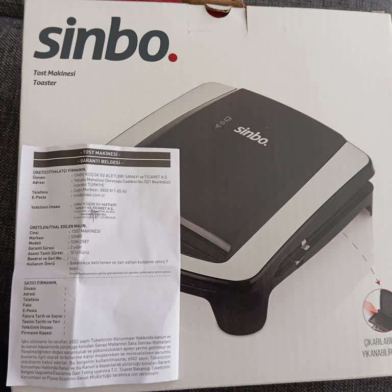 Sinbo Tost Makinesi İlk Kullanımda Arızalandı