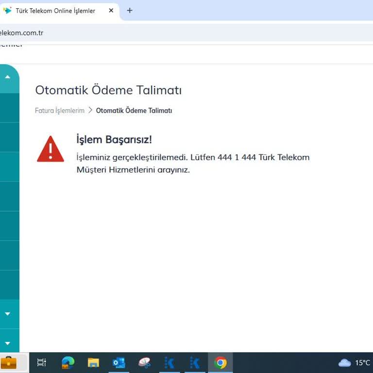 Türk Telekom'da Otomatik Talimat İptal Sorunu