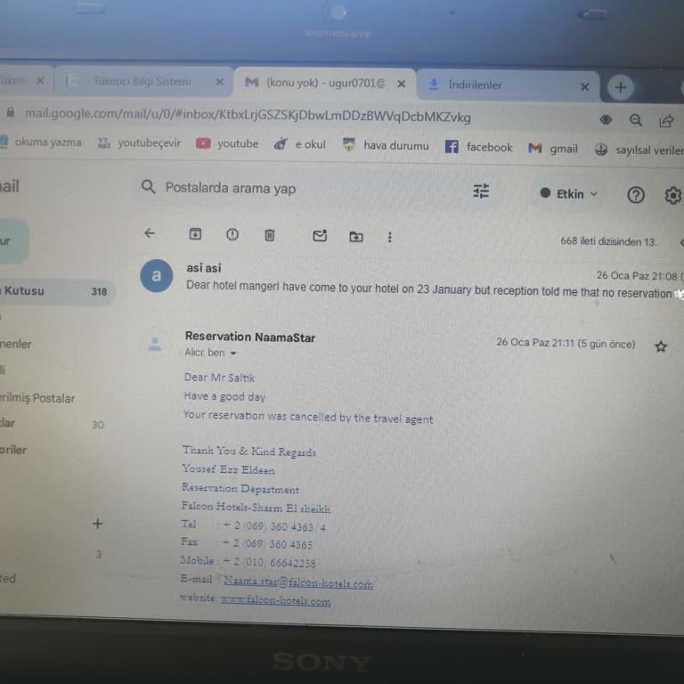 Rezervasyon İptali Ve İade Sorunu