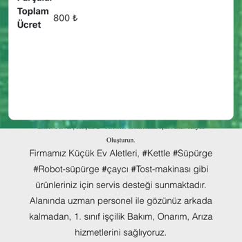Yanıltıcı Servis Bilgilendirmesi Ve Yüksek Ücret Talebi