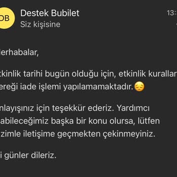 Yanlış Etkinlik Satın Alımında İade Ve Değişim Sorunu