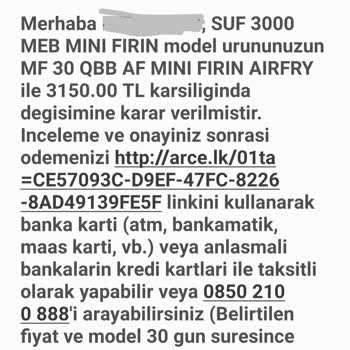 Arçelik Fırın Tepsisi Sorunu Ve Ekstra Ücret Talebi