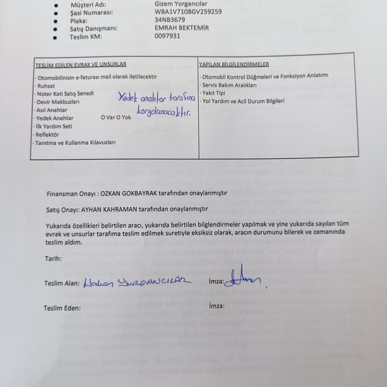 Yedek Anahtar Sorunu Ve Müşteri Hizmetleri İlgisizliği