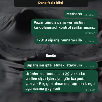Stanley Termos Siparişim Kargolanmadı