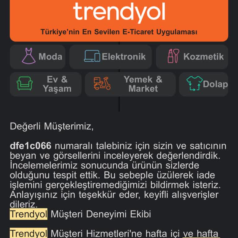Kayıp Ürün İadesi İçin Çözüm Bekleyen Müşteri