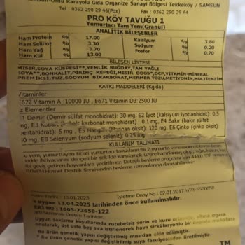 Yem Kalitesinde Tekrarlayan Sorunlar Ve Müşteri Hizmetleri Eksikliği