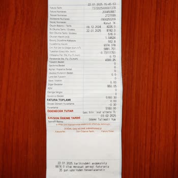Yanlış Okunan Doğal Gaz Faturası Sorunu