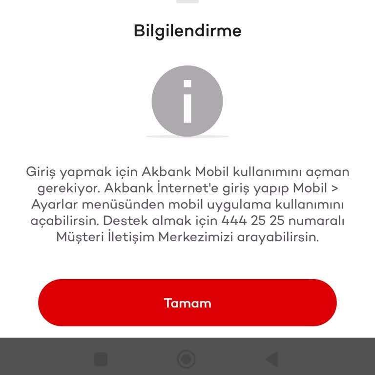 Akbank Mobil Girişte Şifre Döngüsü Sorunu