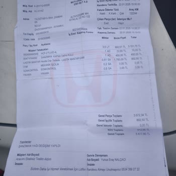 Şanzıman Yağı Değişimi Sonrası Büyük Sorun