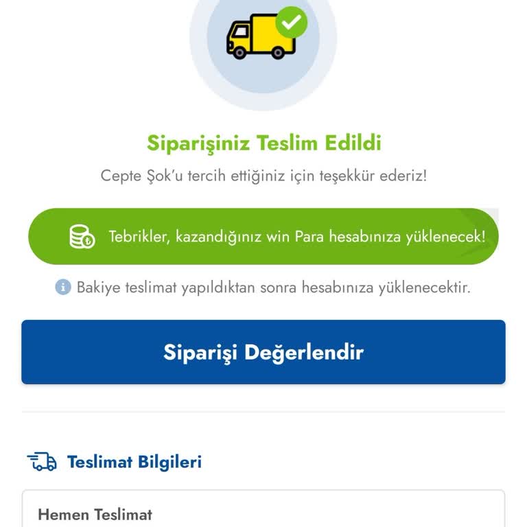 Cepte Şok Market'in İade Problemi