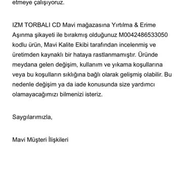 Mavi Kot Pantolonlarda Tekrarlayan Kalite Sorunu