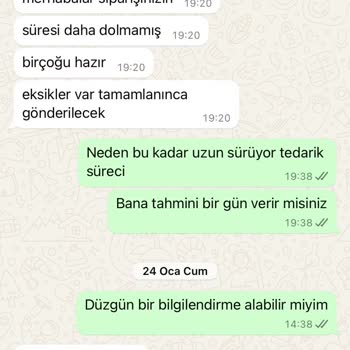 Sipariş Gecikmesi Ve İletişim Sorunları