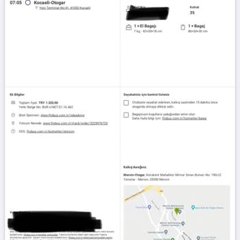 Koltuk Numarası Değişikliği Mağduriyeti