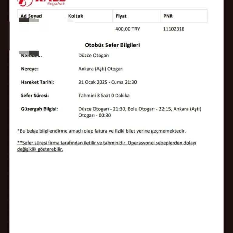 Otobüs Bileti İptalinde Karşılaşılan Zorluklar