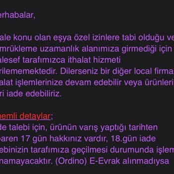 Gümrükte Takılan Ürün Ve İlgisiz DHL Gümrük Departmanı